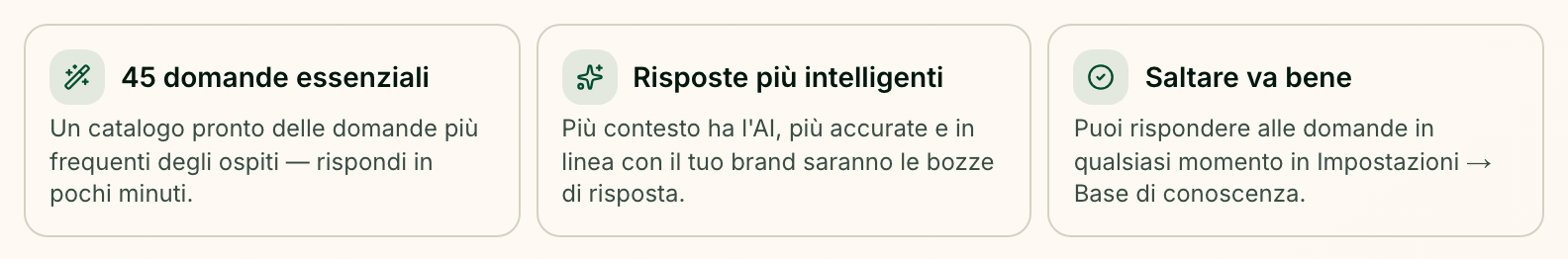 Come funziona il catalogo delle domande